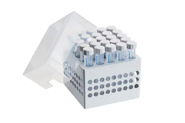 艾本德儲存盒 5 × 5, 可放置 25  個(gè)試管，15  mL，2  件，高 127  mm，5  英寸，聚丙烯材料，可耐受最低 -86  °C，可高溫高壓滅菌，帶蓋子并具有數(shù)字字母標(biāo)識